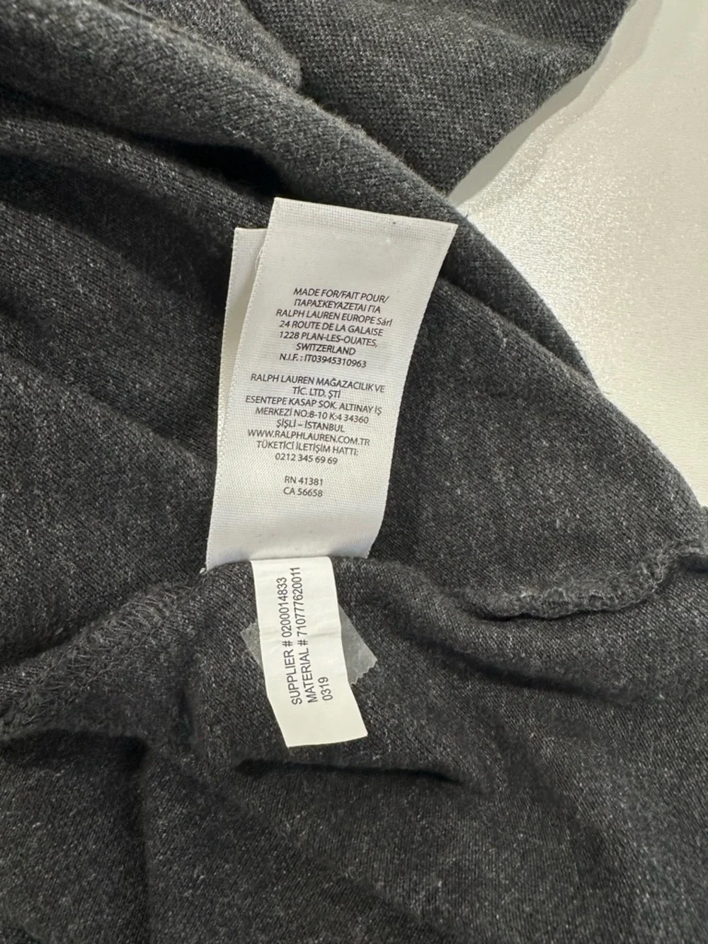 POLO Ralph Lauren Classic Fit 100% Cotton Dark Gray Mens Polo Large Soft Preppy
